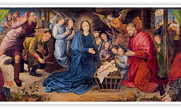 Hugo van der Goes "Pokłon pasterzy" olej na desce, ok. 1480, Gemäldegalerie, Berlin