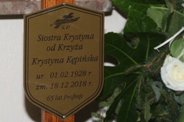 Pożegnanie s. Krystyny od Krzyży 