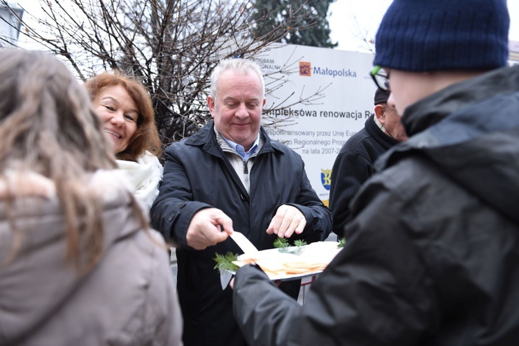 Wigilia na grybowskim rynku