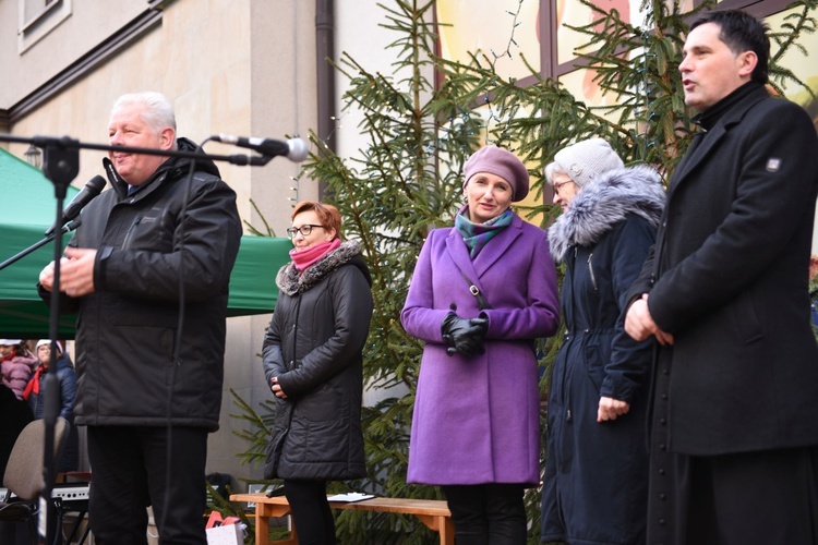 Wigilia na bobowskim rynku