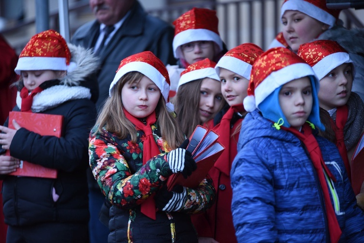 Wigilia na bobowskim rynku