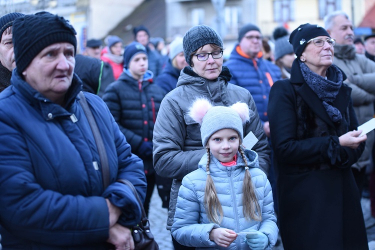 Wigilia na bobowskim rynku