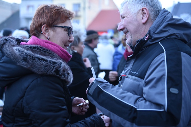 Wigilia na bobowskim rynku