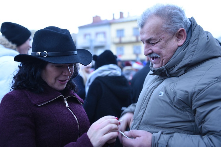 Wigilia na bobowskim rynku