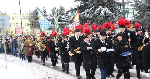 Górnicy dołączyli do orszaku w Łęcznej