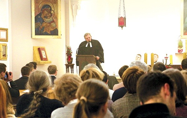 ▲	Pastor Marcin Pilch w wykładzie przedstawi współczesną luterańską wizję jedności chrześcijan. 