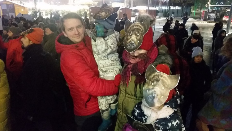 Protest w obronie dzików w Katowicach