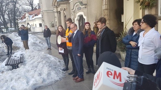 Protest licealistów w Pszczynie