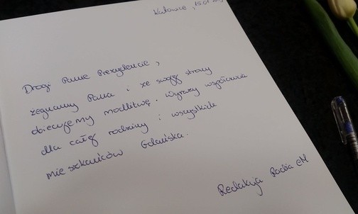 Kondolencje dla rodziny Pawła Adamowicza 