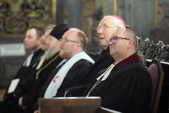 Wspólna modlitwa duchownych trzech wyznań. Świdnica, 2018 rok