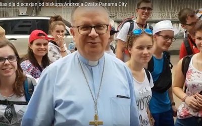 Buenos dias od biskupa opolskiego z Panama City!
