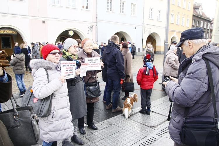 Protest w obronie gliwickiej kardiologii