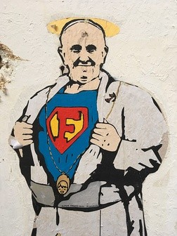 Nowy mural z papieżem Franciszkiem w Rzymie