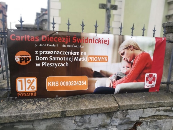 Informacje potrzebne do odpisania 1% podatku na rzecz Domu Samotnej Matki w Pieszycach.