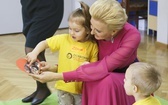 Agata Kornhauser-Duda u przedszkolaków w Wilamowicach