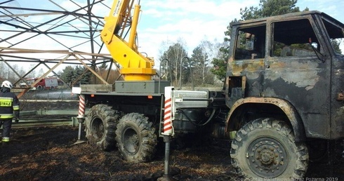 Mysłowice: spłonął podnośnik pogotowia energetycznego