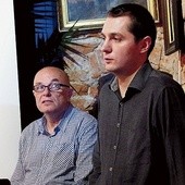 Bartłomiej Golik (z prawej) i dr Andrzej Solecki podczas spotkania „Niezwykły podziemny świat”.