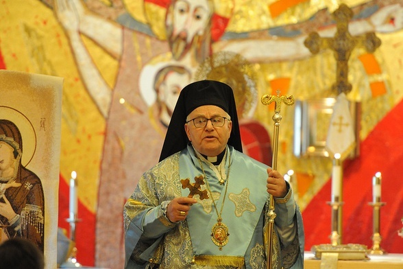 Abp Jean-Clément Jeanbart z Aleppo.