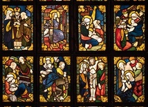 Panel witrażowy „Sceny z życia Najświętszej Panny Marii” (1902–1906).