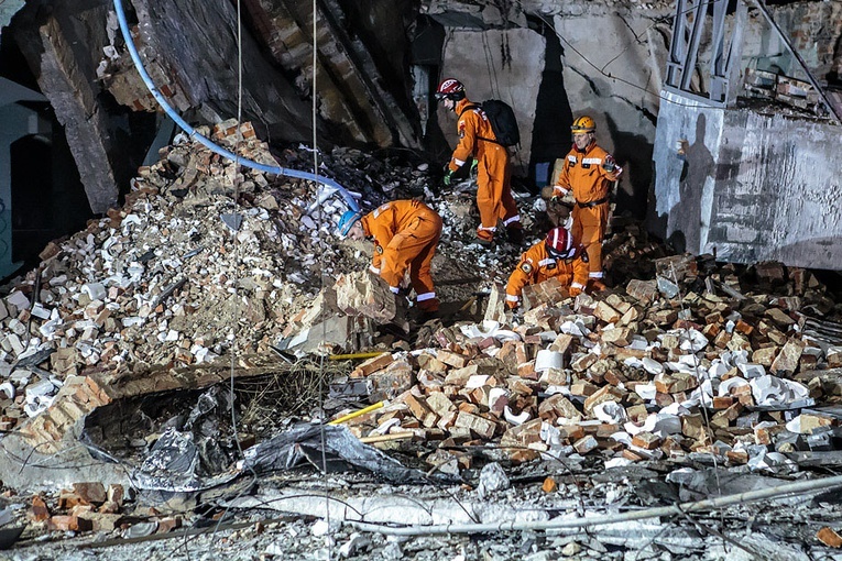 Katastrofa budowlana w Wałbrzychu.