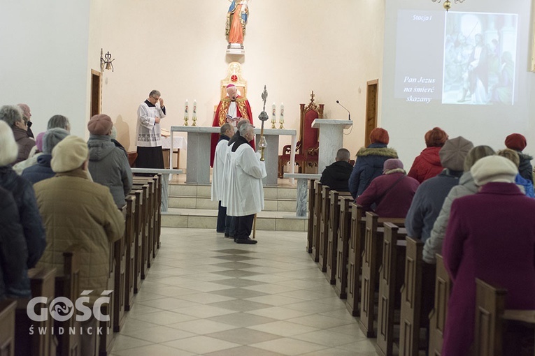 Poświęcenie nowych stacji drogi krzyżowej w Dzierżoniowie