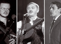 Jacek Kaczmarski (1957–2004), Karel Kryl (1944–1994), Jacques Brel (1929–1978).