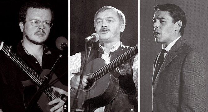 Jacek Kaczmarski (1957–2004), Karel Kryl (1944–1994), Jacques Brel (1929–1978).