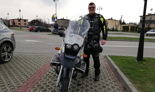 Grzegorz Fisher, prezydent Katolickiego Klubu Motocyklowego 'Souls' Hunters w Żorach