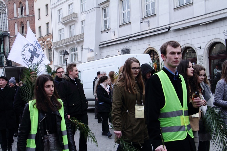 Niedziela Palmowa z udziałem młodzieży w Krakowie 2019