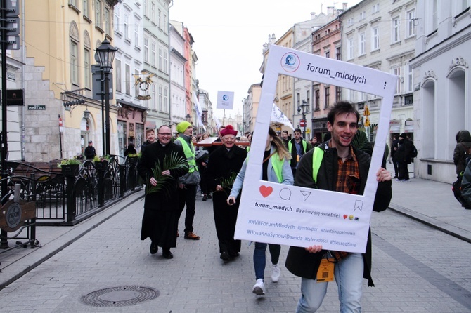 Niedziela Palmowa z udziałem młodzieży w Krakowie 2019