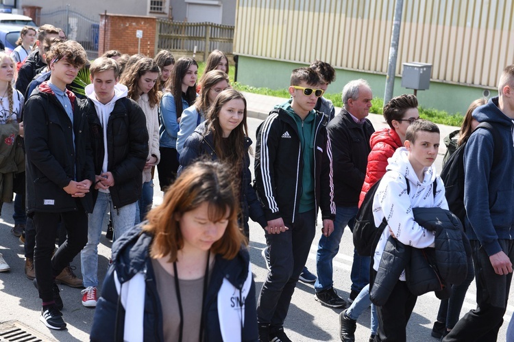 Tarnów. Niedziela Palmowa młodych. Procesja różańcowa