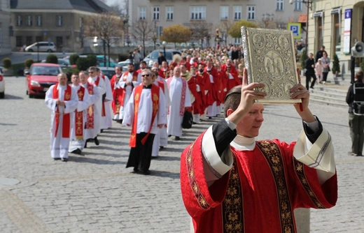 Niedziela Palmowa młodych w Bielsku-Białej 2019 - procesja do katedry