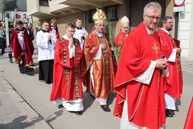 Niedziela Palmowa młodych w Bielsku-Białej 2019 - procesja do katedry