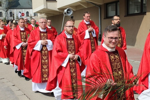 Niedziela Palmowa młodych w Bielsku-Białej 2019 - procesja do katedry