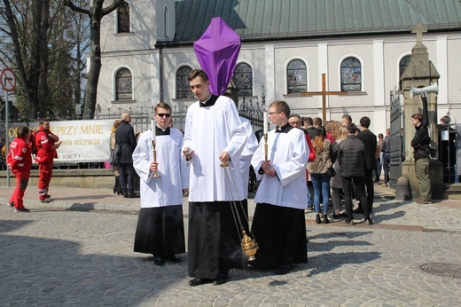 Niedziela Palmowa młodych w Bielsku-Białej 2019 - procesja do katedry