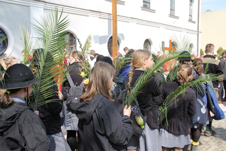 Niedziela Palmowa młodych w Bielsku-Białej 2019 - procesja do katedry