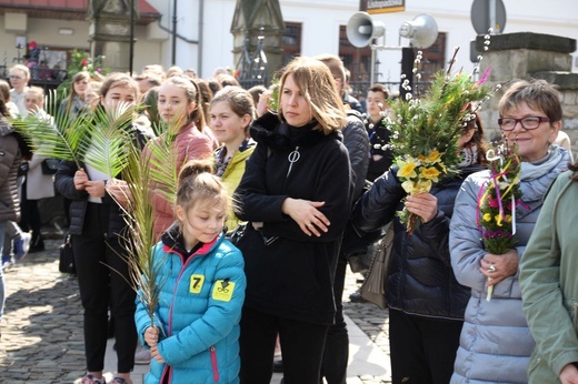 Niedziela Palmowa młodych w Bielsku-Białej 2019 - procesja do katedry