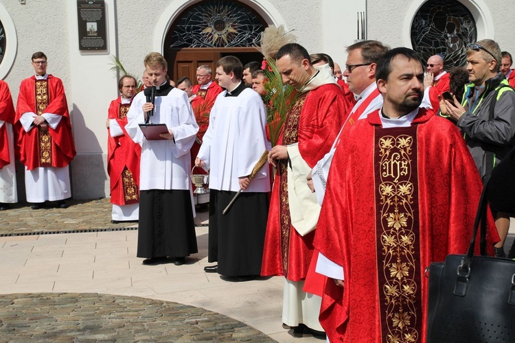 Niedziela Palmowa młodych w Bielsku-Białej 2019 - procesja do katedry