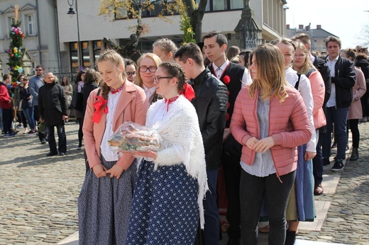 Niedziela Palmowa młodych w Bielsku-Białej 2019 - procesja do katedry