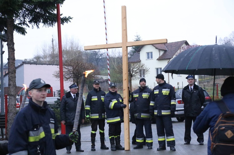 Poświęcenie krzyża w Biegonicach