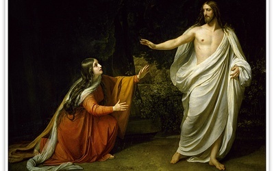 Aleksandr Iwanow "Chrystus ukazuje się Marii Magdalenie", olej na płótnie, 1835 r. Państwowe Muzeum Rosyjskie, Sankt Petersburg