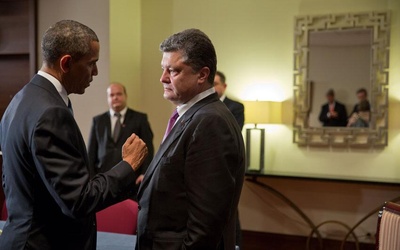 Spotkanie Baracka Obamy z Petro Poroszenką w czerwcu 2014 r.