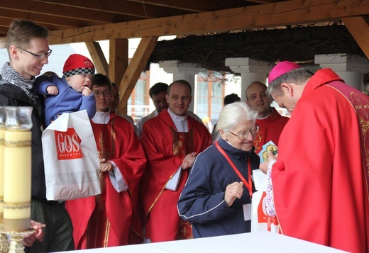 Msza św. pielgrzymów łagiewnickich w Hałcnowie - 2019