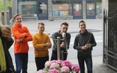 Pierwszy postój pielgrzymów u św. Jana Kantego w Kętach - 2019