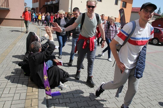 Postój pielgrzymów w Wieprzu - 2019