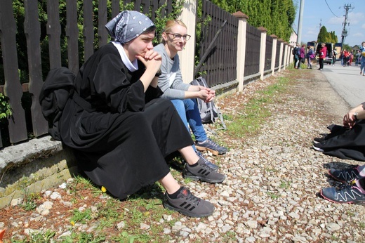 Postój pielgrzymów w Wieprzu - 2019