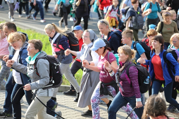 Powitanie 7. pielgrzymki łagiewnickiej w Wysokiej - 2019