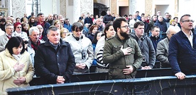 Wielu panów przyjechało do sanktuarium dowiedzieć się, jak najlepiej spełniać się we wspólnocie Kościoła.