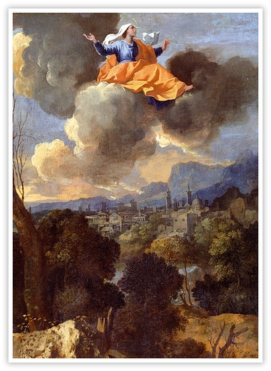 Nicolas Poussin "Cudowne przeniesienie św. Rity" olej na desce, ok. 1635Galeria Dulwich, Londyn