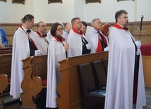 Templariusze uczestniczyli we Mszy św. w kościele Świętego Krzyża w Świdnicy.